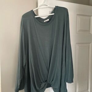 Women's Teal Long Sleeve Sweater